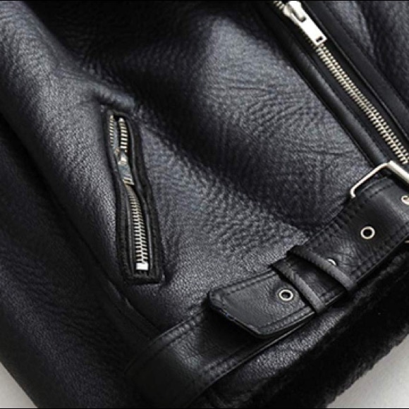 BRAND NEW (without tags) Faux Shearing Moto Jacket - Picture 7 of 7